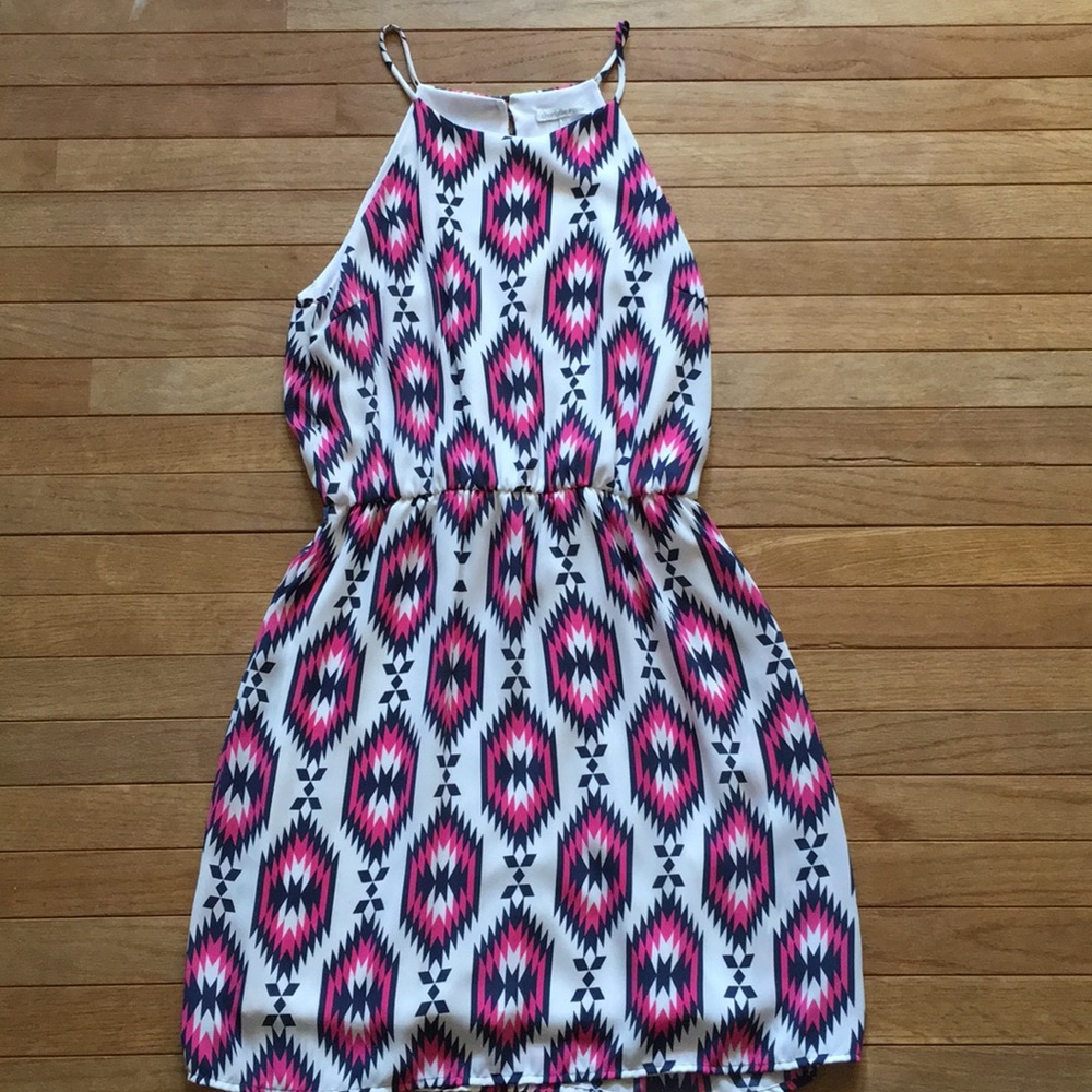Geometric print sundress